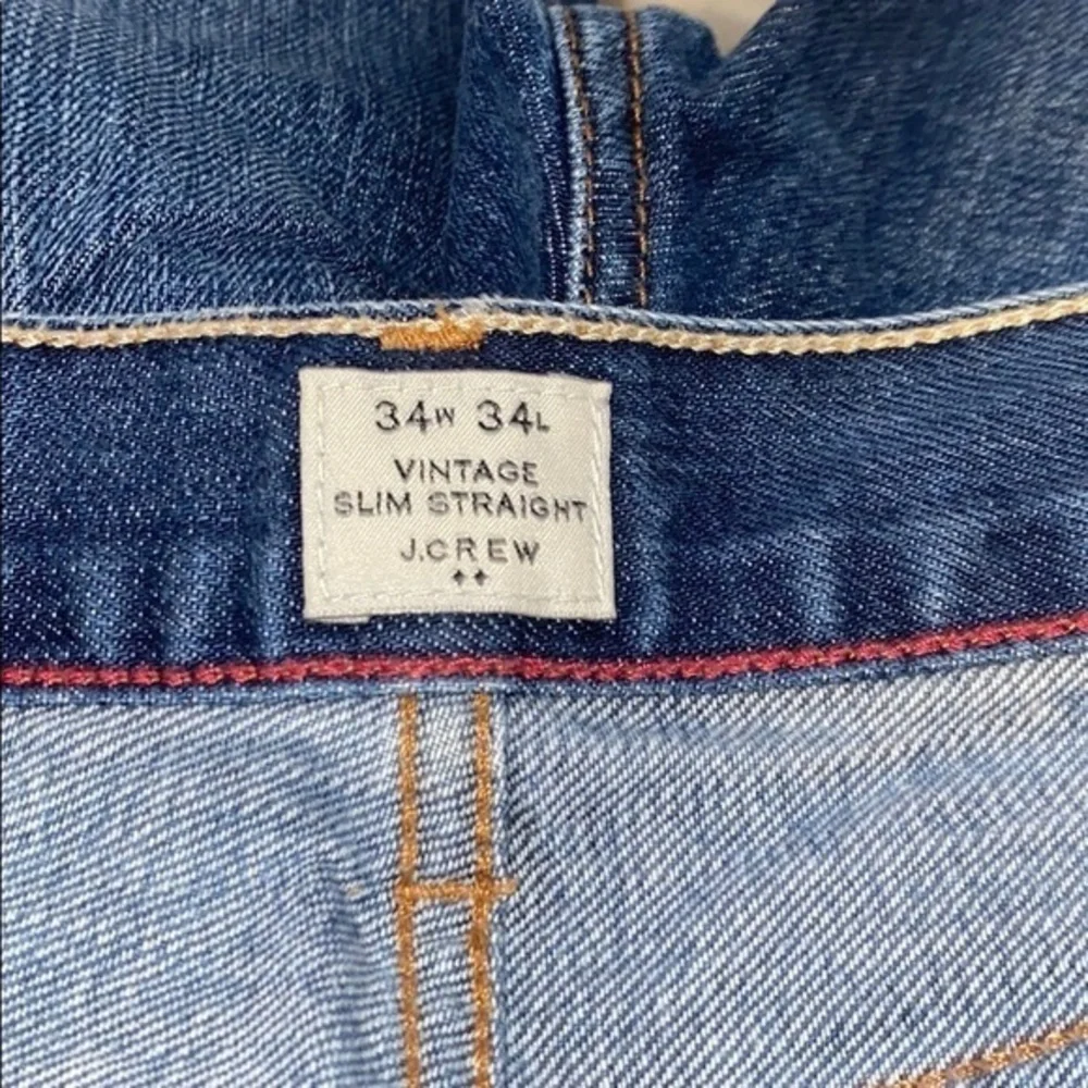 J crew vintage slim straight‎ jeans men’s size 34